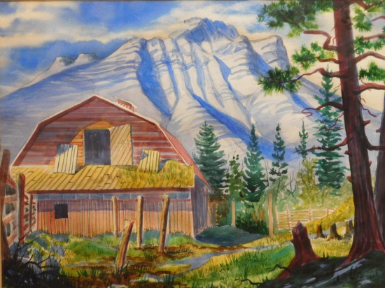 Howard Besnia: Barn and Mountains