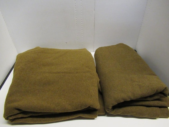 2 military wool blankets
