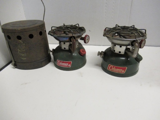 2 vintage coleman stoves and more