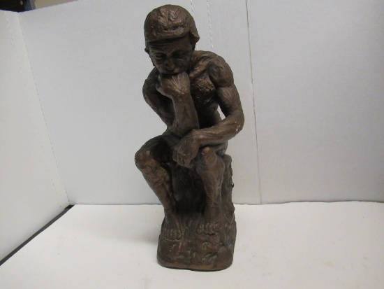 Marwal thinking man statue. 17" tall. No Shipping