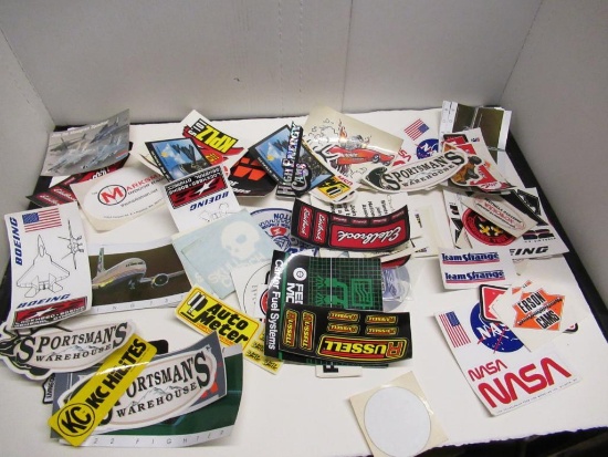 Lot of assorted stickers and patches.