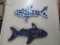 2-Shark wall hangings 12''l