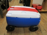 Rubbermaid Cooler on Wheels NO SHIPPING