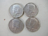 4- 1966 Kennedy Half Dollars