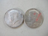 2- 1964 Kennedy Half Dollars