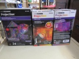 3- Assorted Projection Yard Lights