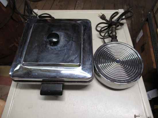 Vintage Arvin Electric Griddle w/ lid Heat-Rite Electric Hot Plate