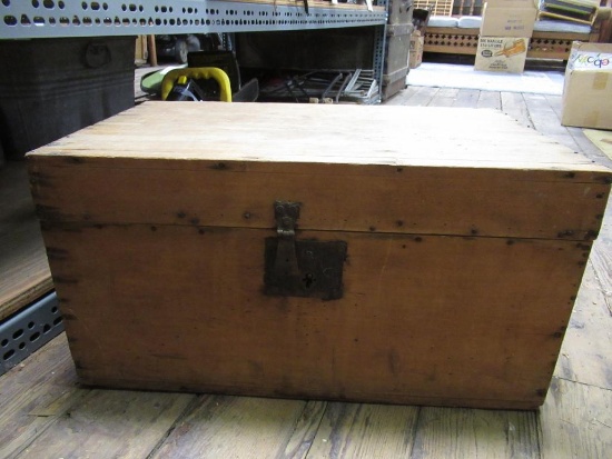 Wooden Trunk Crate 22" x 13" x 12". NO SHIPPING