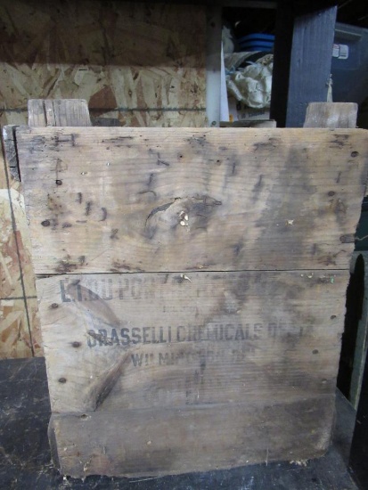Vintage Japanese Oranges Crate & Graselli Chemical Wood Crate largest 19" x 16" x 15". NO SHIPPING