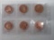 Lot of 6 Copper Art 1oz Round Coins