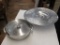 Stamped Aluminum Lazy Susan and Casserole Holder w/ lid