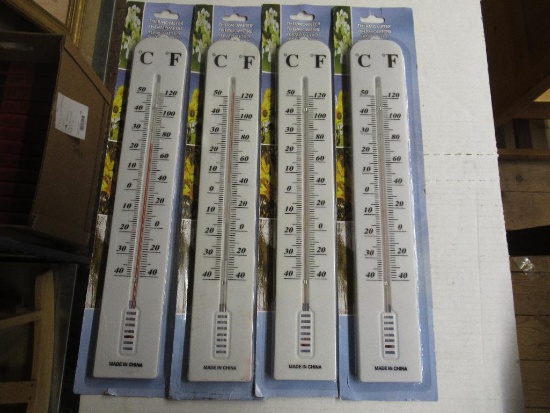 4 New Wall Thermometers 15" long