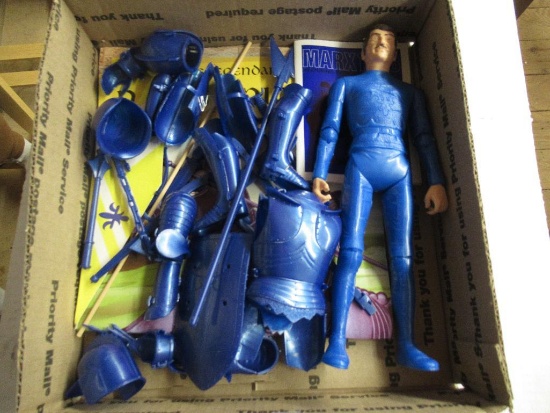 Marx Toys Inc Reissue Sir Brandon Blue Knight w/ Accessories