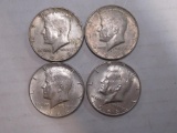 4 1968 Kennedy Half Dollars