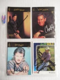 4 Signed Collectible Country Music Cards