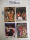 4 Signed Boxing Cards