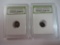 Roman Window's Mite Sized Coin C.50BC - 400AD 2pcs