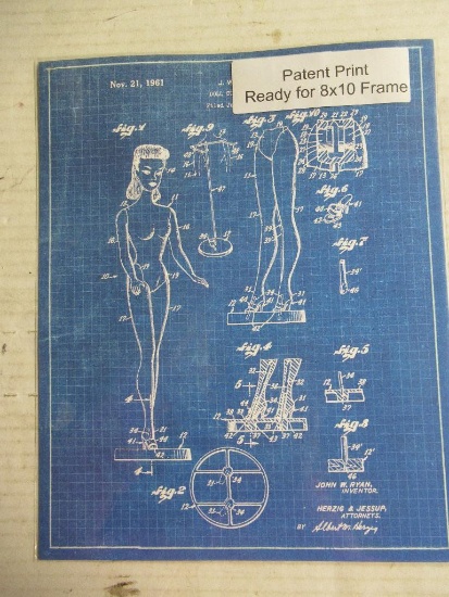 Doll Construction Patent Print 8" x 10"