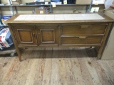 Buffet w/ Dove Tail Drawers & Tile Top 64x32x19. NO SHIPPING