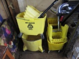 3 Commercial Mop Buckets & Wringers . NO SHIPPING