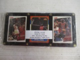 Michael Jordan Cards Framed, Rookie Card is Replica 9.5 x 4.5