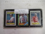 3 Framed Joe Montana Football Cards