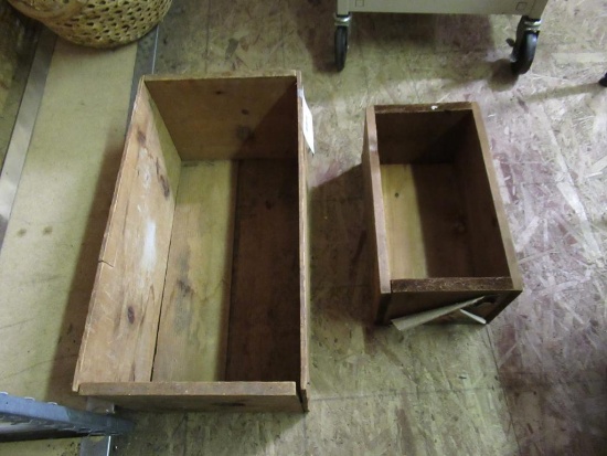 2 vintage wood crates. NO SHIPPING