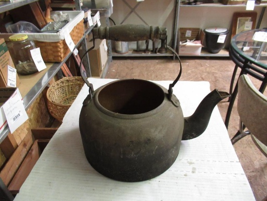 Cast iron kettle.