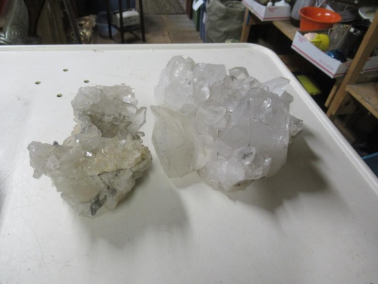 2 Quartz Crystals - 5lbs and 1lbs