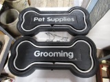 Lighted Dog Care Signs (needs cord)