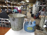 Vintage Water Pail and Kerosene 01 Can . NO SHIPPING