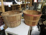 2 Vintage Wood Baskets. NO SHIPPING