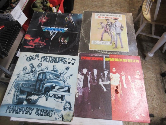 Classic rock vinyl records