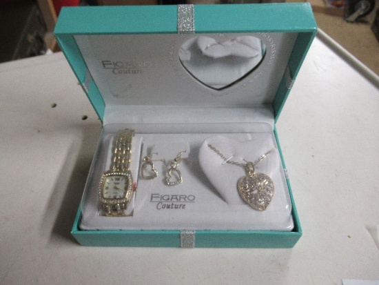 New Figaro Couture Set - Watch, Necklace, Earrings