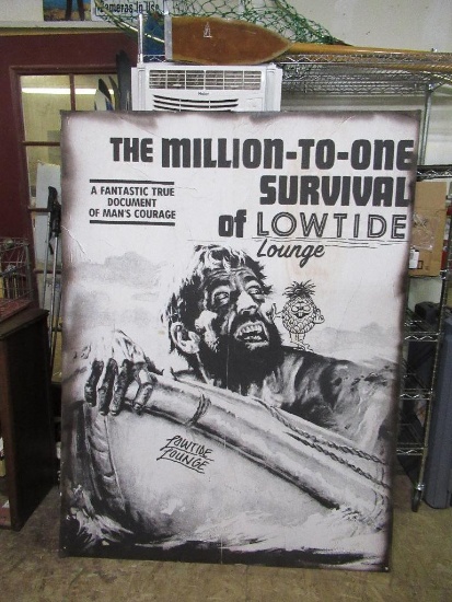 Art - Lowtide Lounge Advertisement 48" x 64" NO SHIPPING