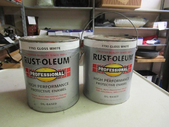 2 New Professional Protective Enamel Gloss White Paint NO SHIPPING
