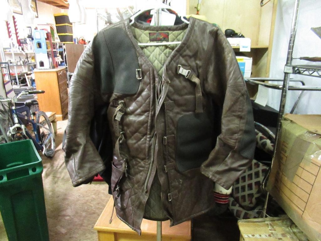 leather hunting jacket