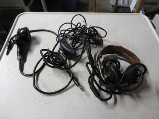 Vintage Aviation Headset, Microphone and more