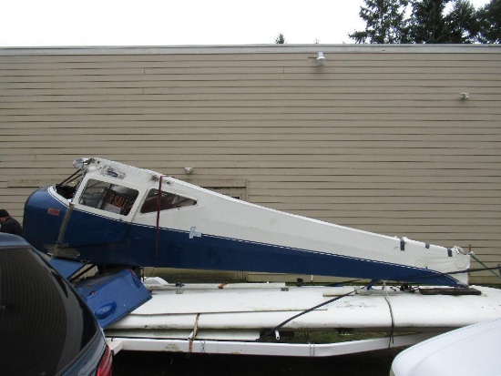 Taylorcraft Airplane model BC-12D s/n:7054 w/ Parts & Pieces w/ Logs on 2004 Boat Trailer. SPECIAL