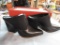 Donald Pliner Black Crepe Ankle Boots