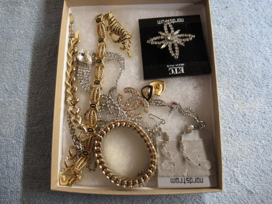 12pcs Rhinestone Jewelry - Bracelet, Earrings, Necklace, Broach