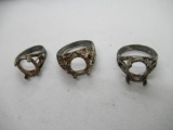 3 Sterling Silver Rings without Stones