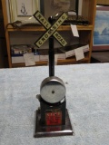 Vintage Mar Lines Metal R/R Crossing Train Stop Sign w/ Bell 7.75