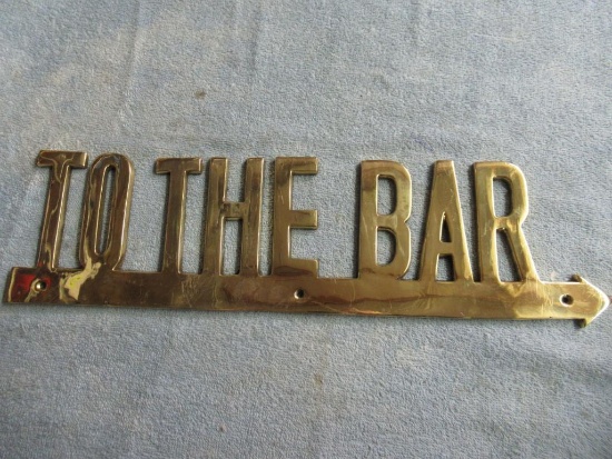 Brass Sign - To The Bar