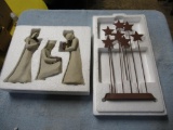 Willow Tree Nativity Scene - Star Backdrop and 3 Wise Men