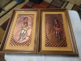 2 Tooled Copper Pictures 12x19