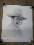 John Wayne Art signed 1988