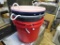 5 Round Plastic Tote Buckets NO SHIPPING