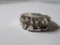 Sterling Silver Nugget Ring sz 8
