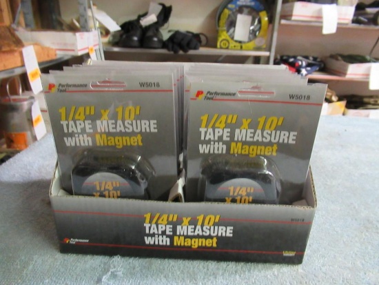 12 New 10ft x 1/4" Tape Measures w/ Magnet